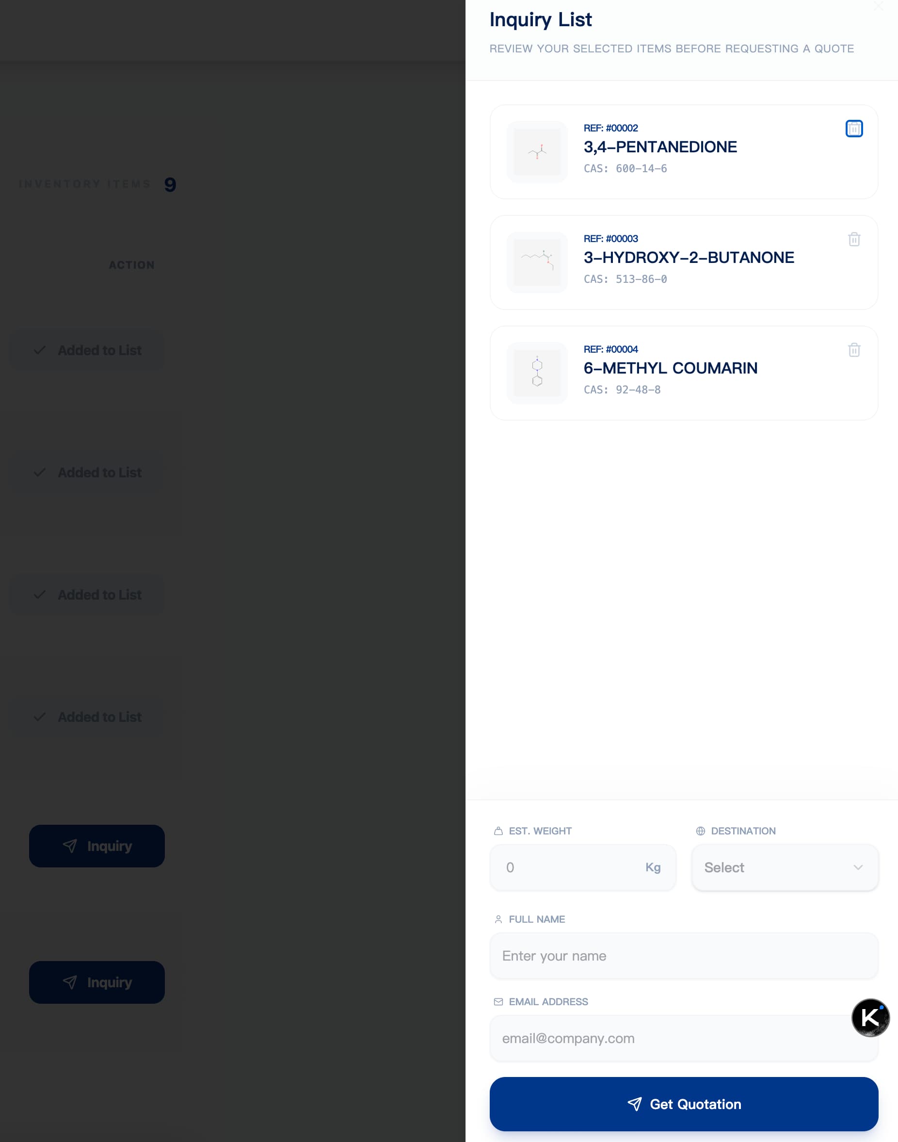 盛源进出口公司改版后询盘系统图